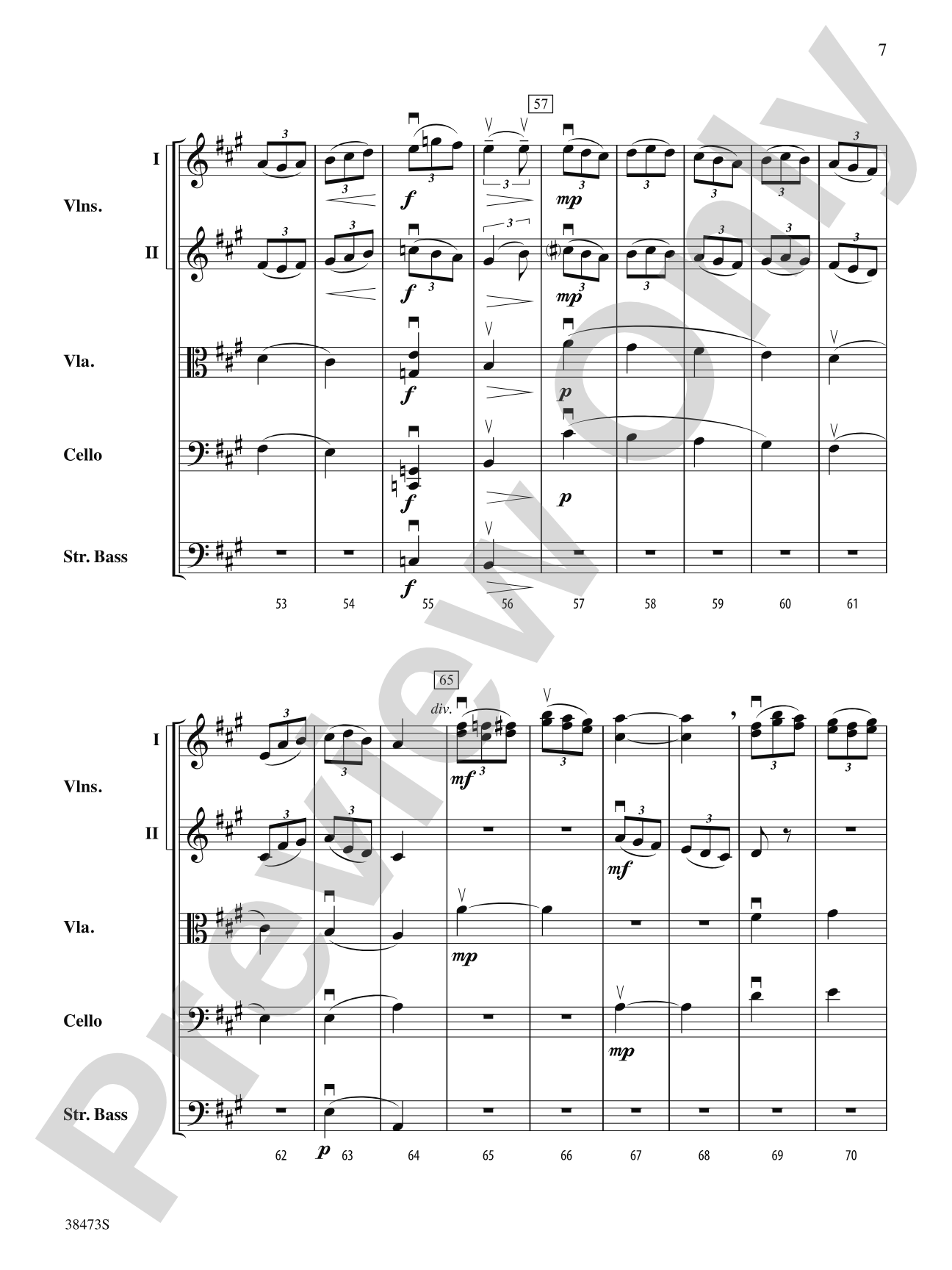 Lonestar Variations: String Orchestra Conductor Score & Parts