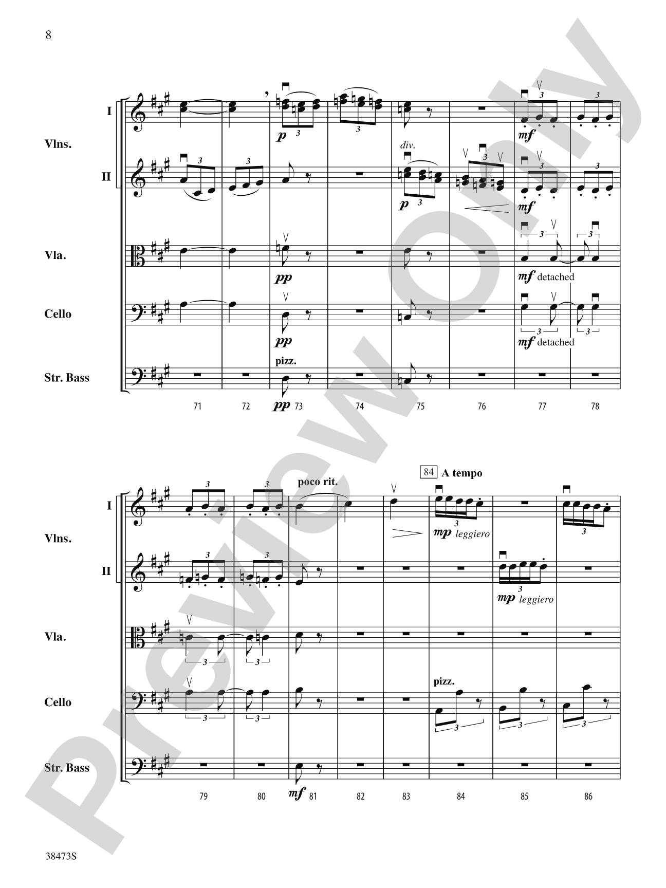 Lonestar Variations: String Orchestra Conductor Score & Parts