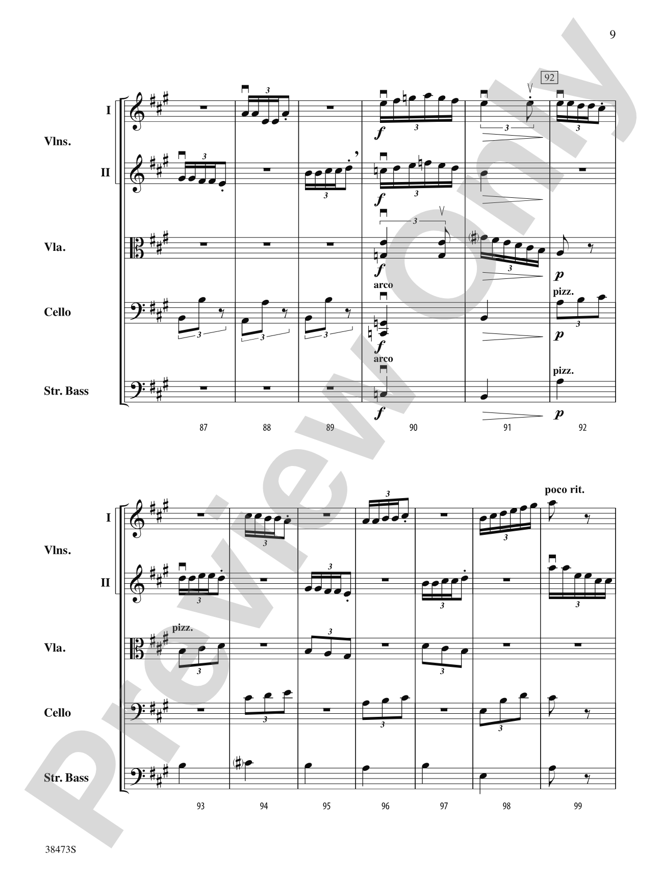 Lonestar Variations: String Orchestra Conductor Score & Parts