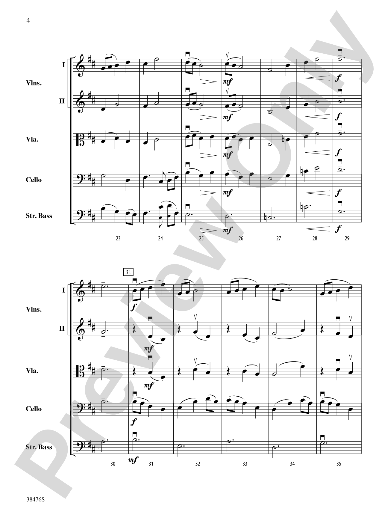 Jeunesse: String Orchestra Conductor Score & Parts