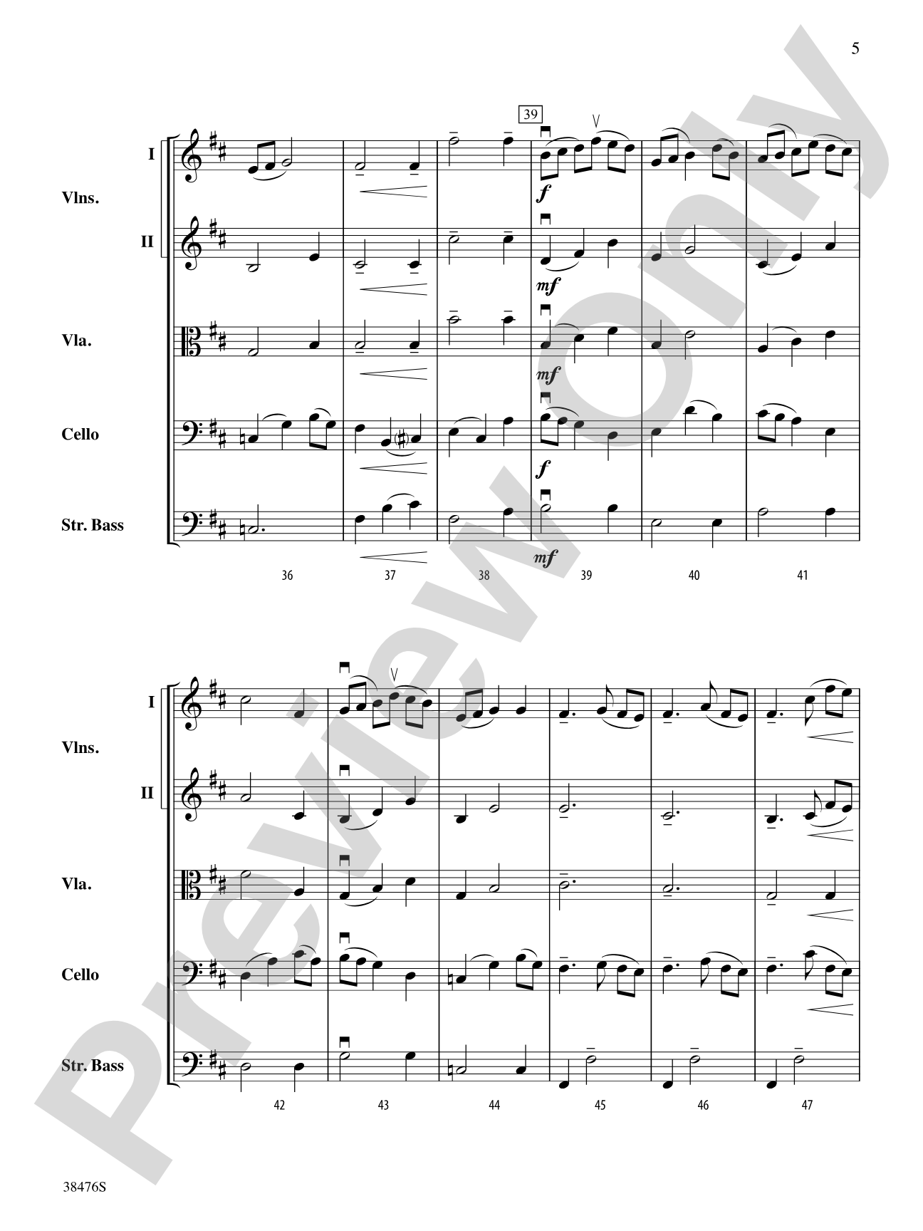 Jeunesse: String Orchestra Conductor Score & Parts