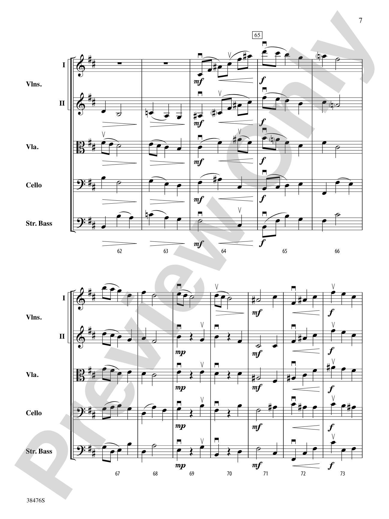 Jeunesse: String Orchestra Conductor Score & Parts