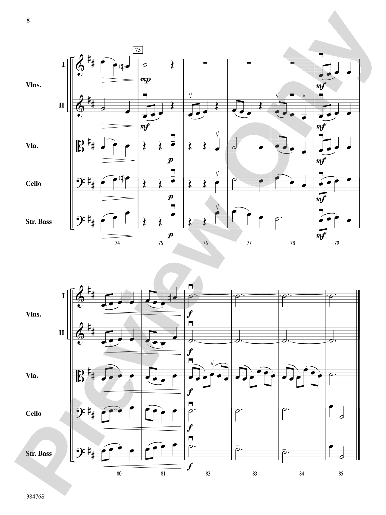 Jeunesse: String Orchestra Conductor Score & Parts