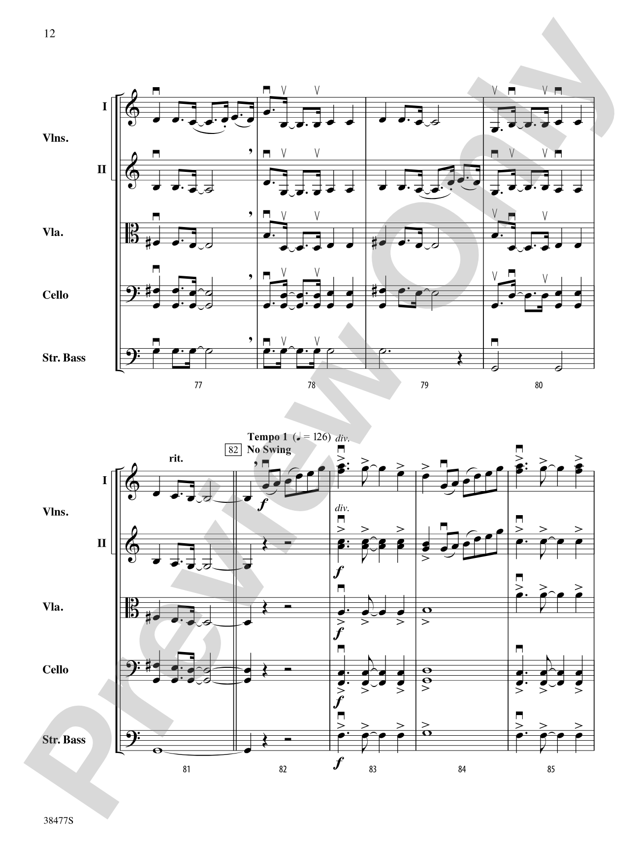 Western Skies: String Orchestra Conductor Score & Parts