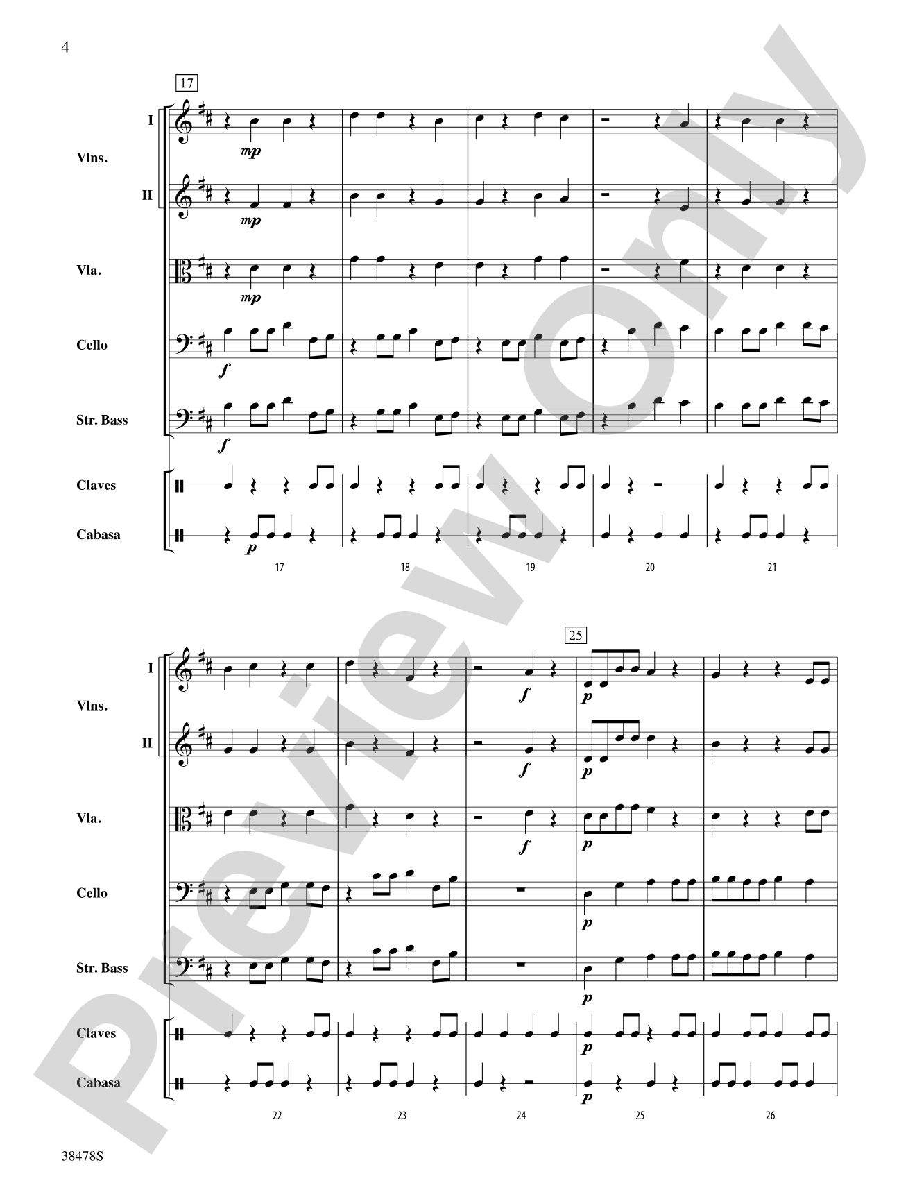 Samba del Sol: String Orchestra Conductor Score & Parts