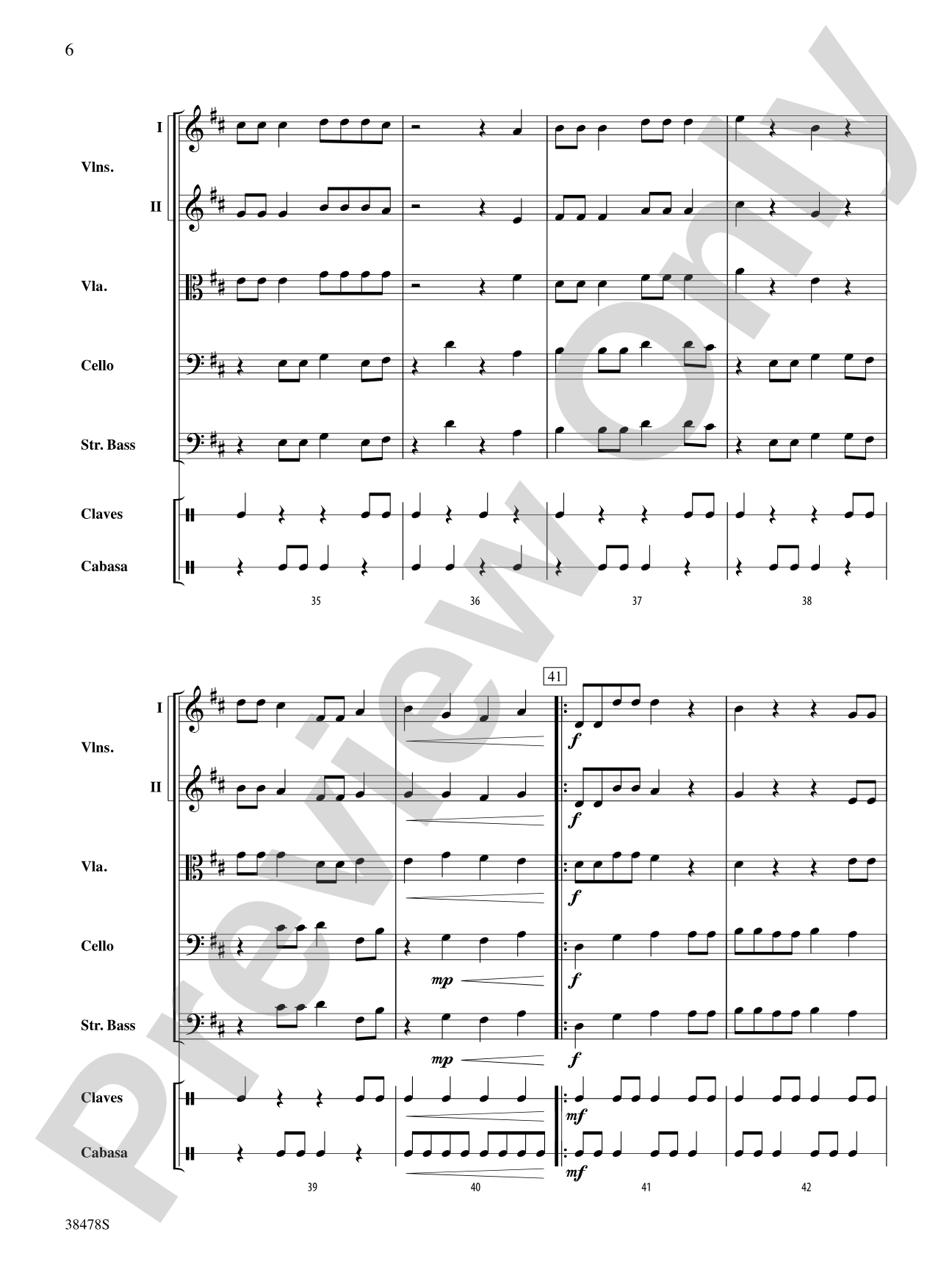 Samba del Sol: String Orchestra Conductor Score & Parts