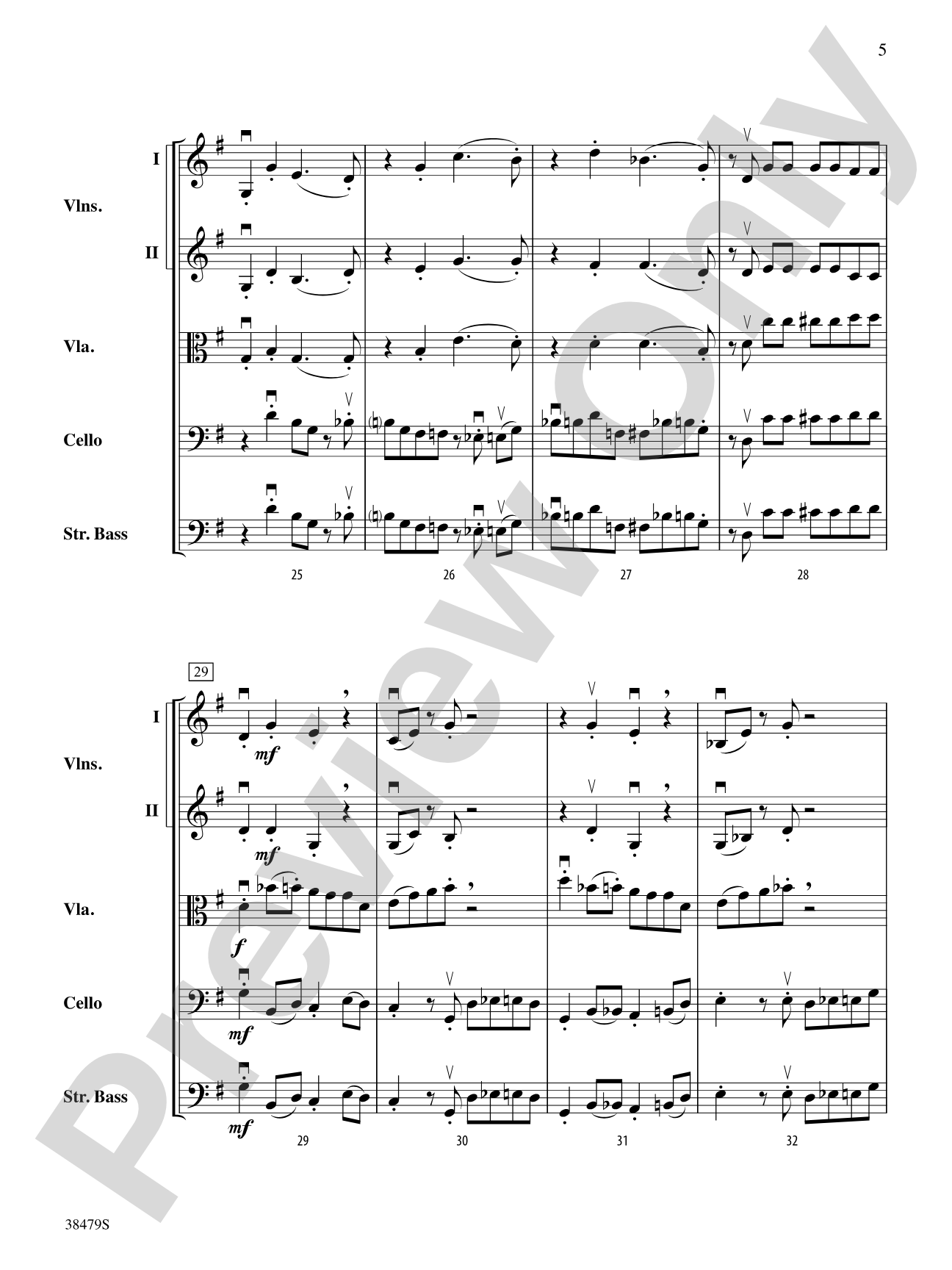 Beale Street Strut: String Orchestra Conductor Score & Parts
