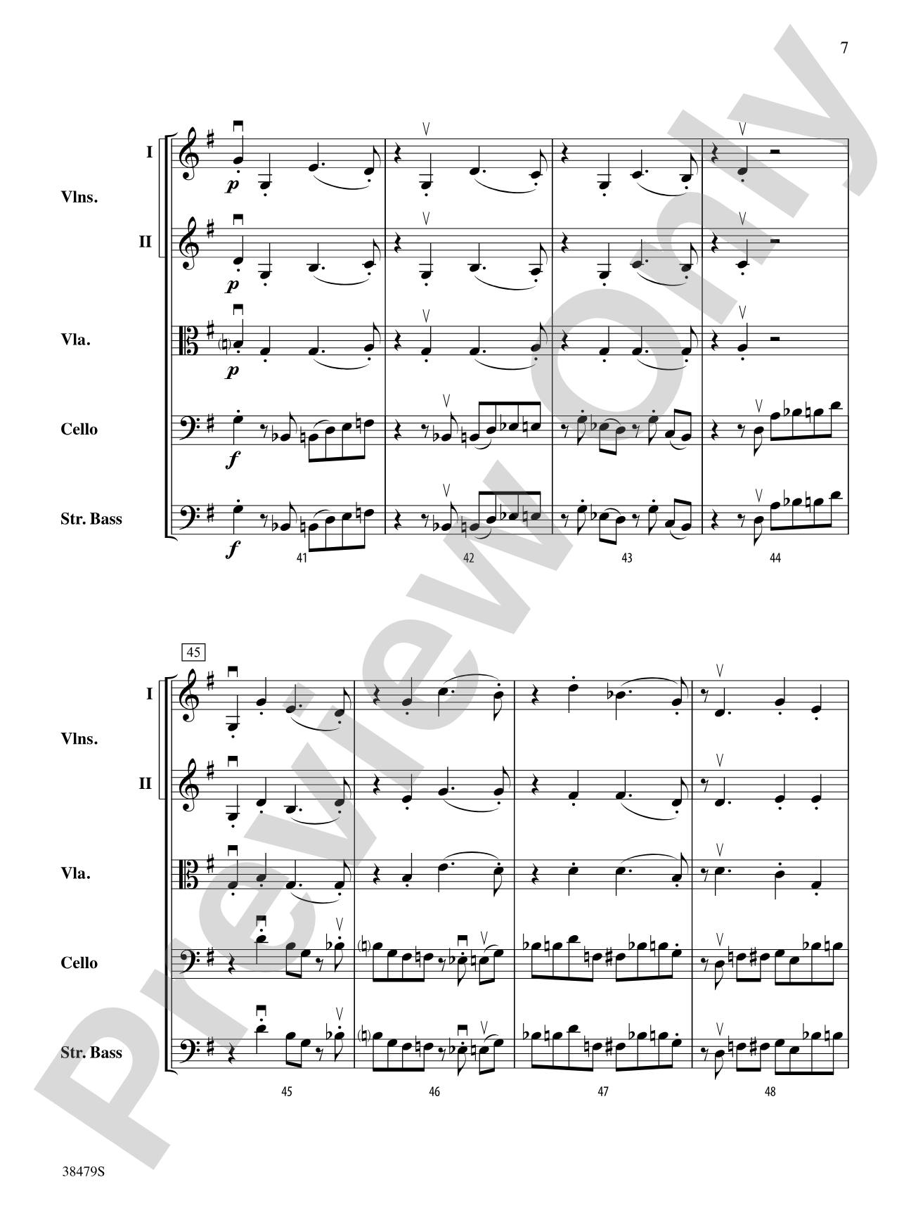 Beale Street Strut: String Orchestra Conductor Score & Parts