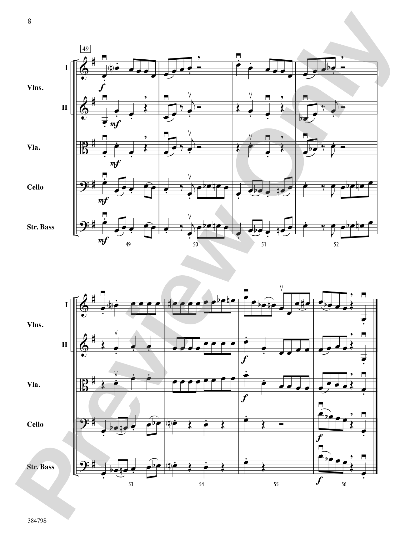 Beale Street Strut: String Orchestra Conductor Score & Parts