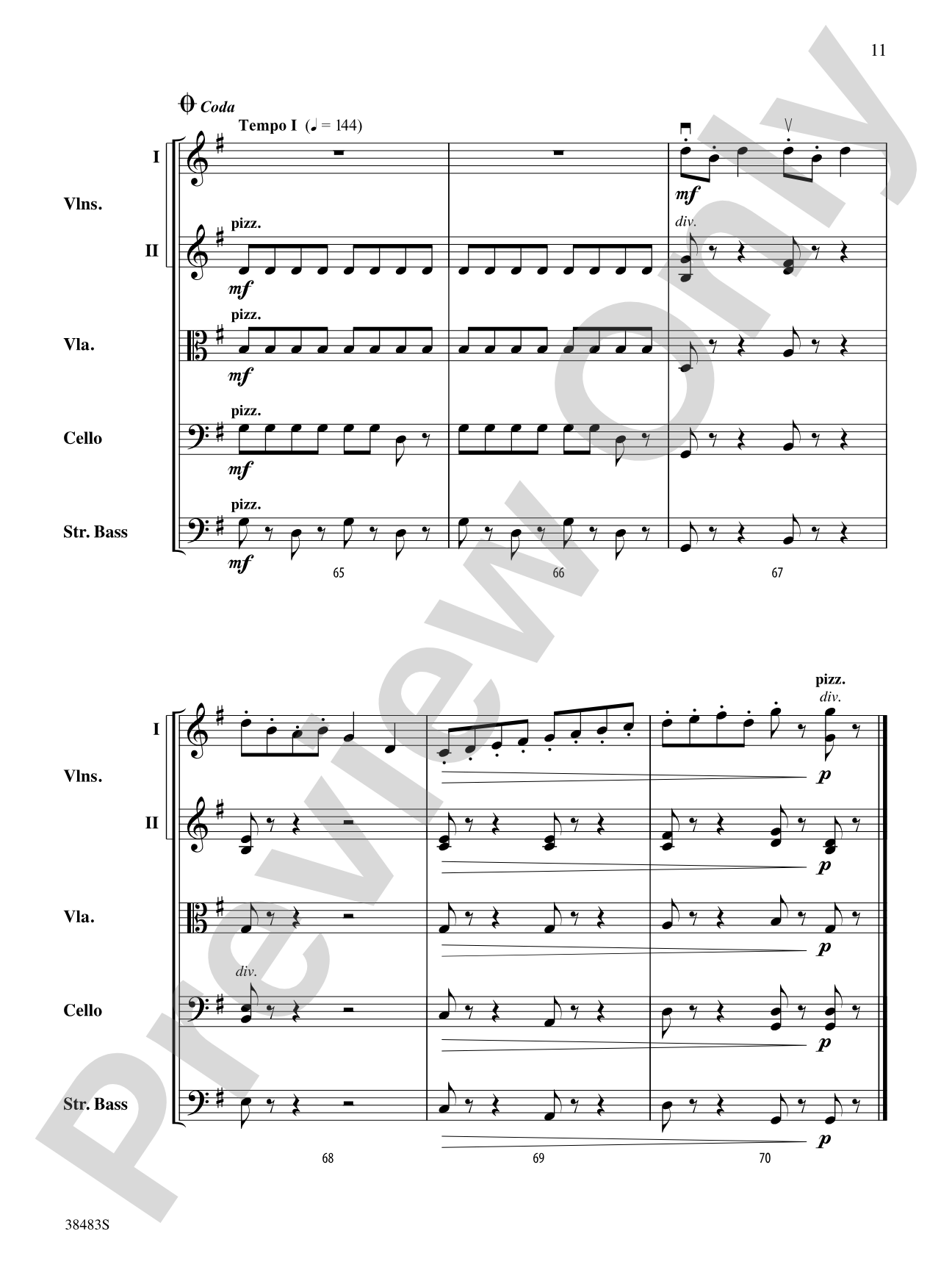 Sprites: String Orchestra Conductor Score & Parts