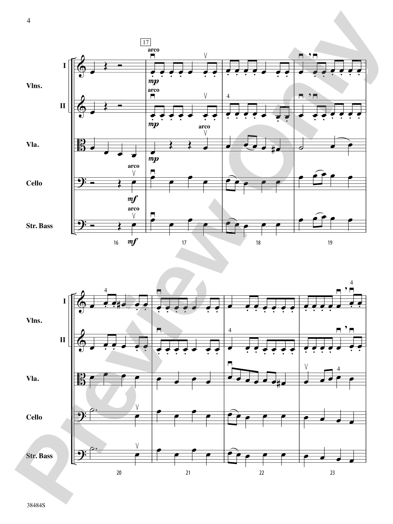 Penguin and Polar Bear March: String Orchestra Conductor Score & Parts