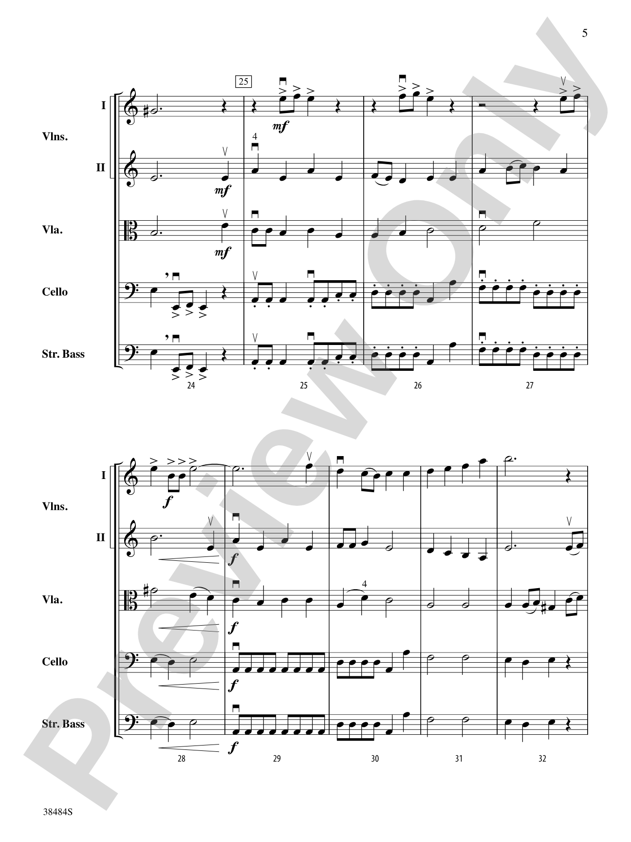 Penguin and Polar Bear March: String Orchestra Conductor Score & Parts