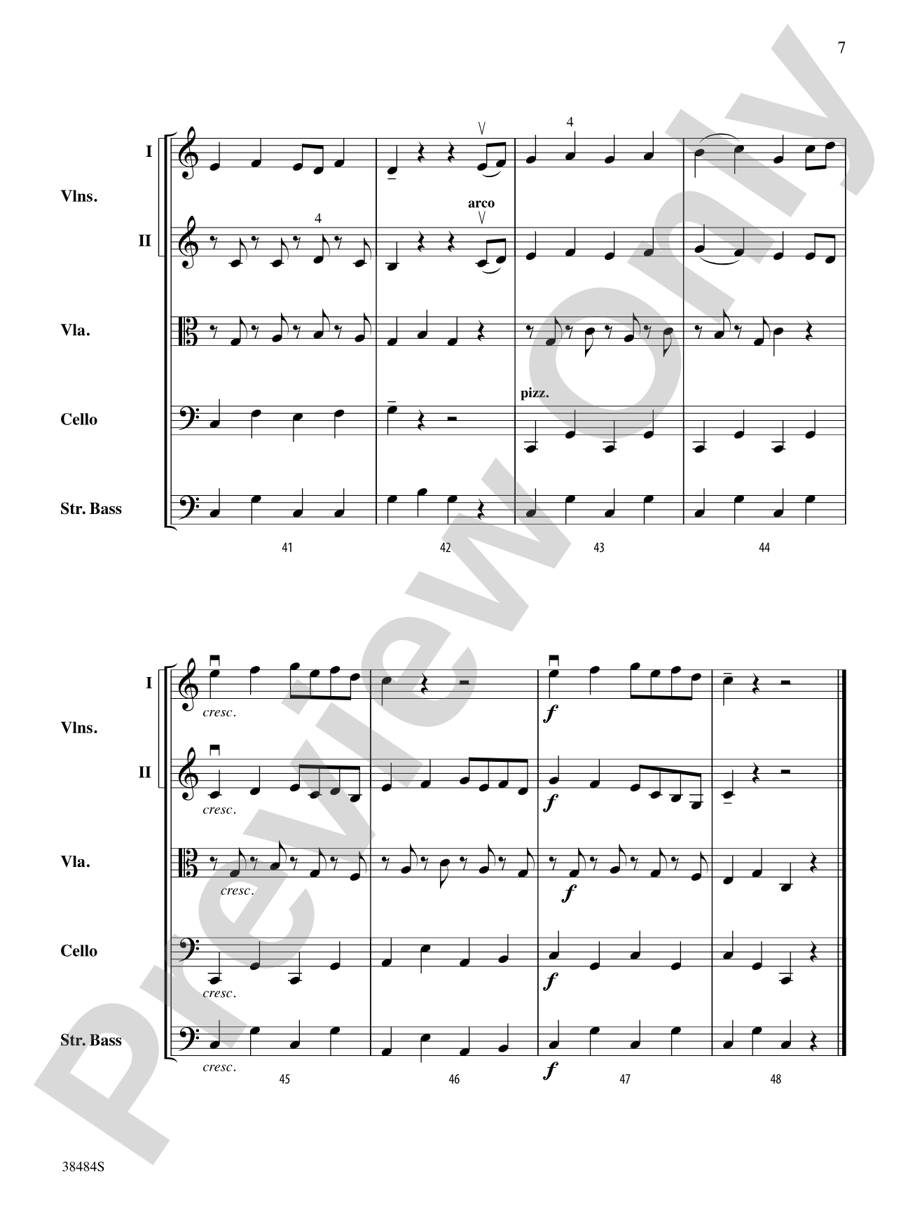 Penguin and Polar Bear March: String Orchestra Conductor Score & Parts