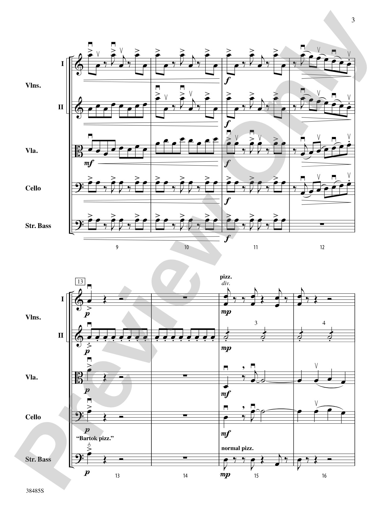 Elasticity: String Orchestra Conductor Score & Parts