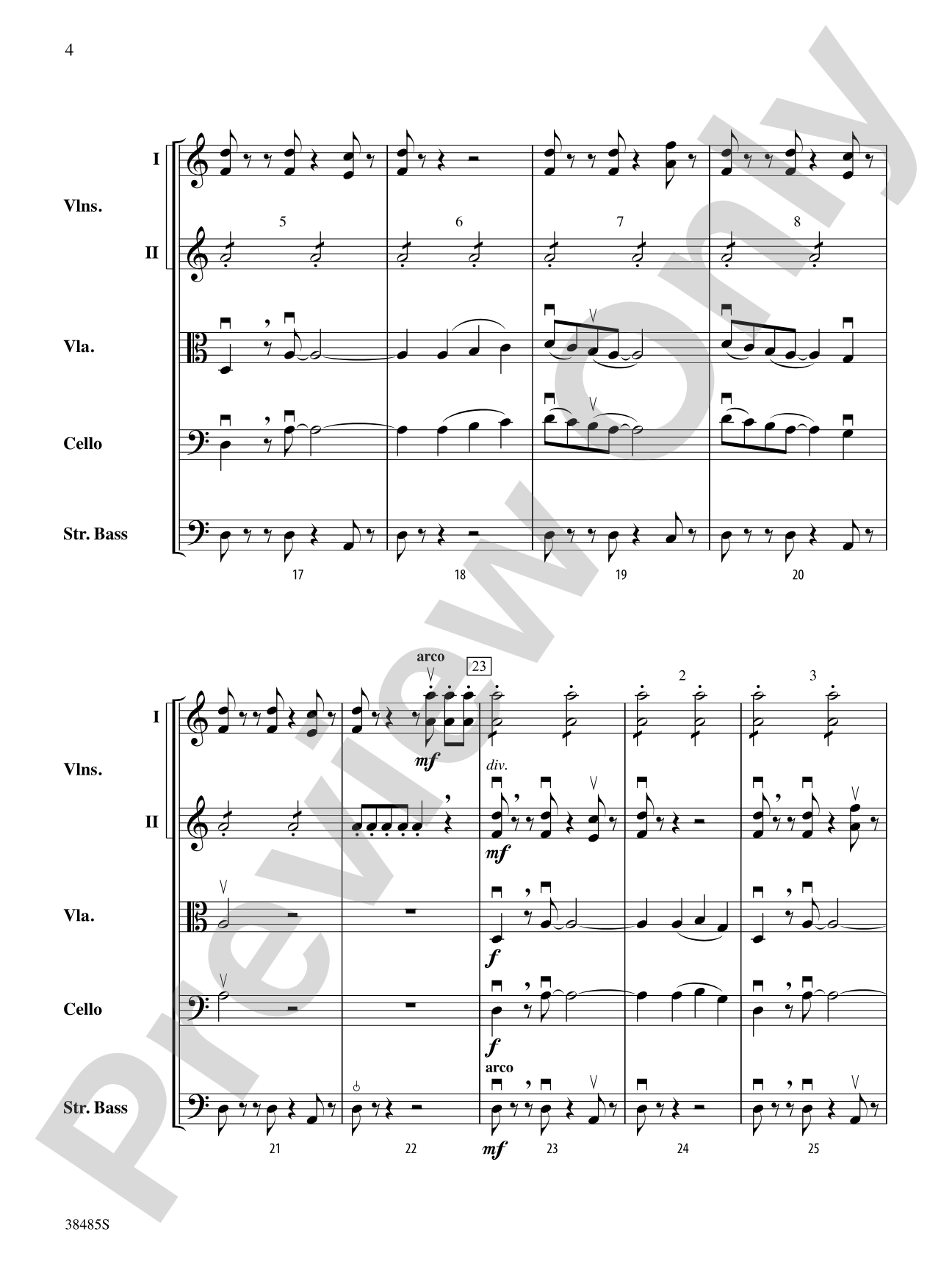 Elasticity: String Orchestra Conductor Score & Parts