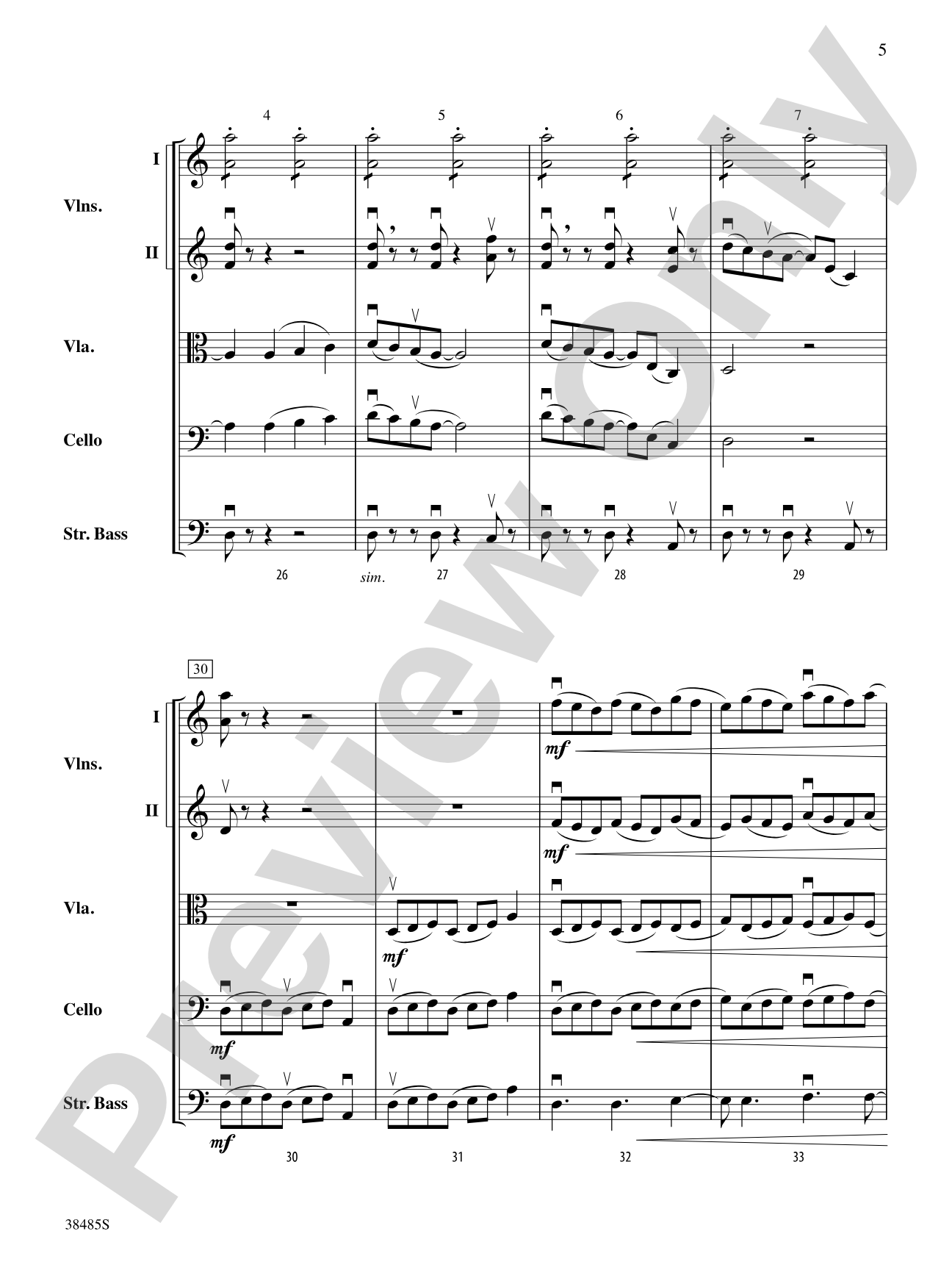 Elasticity: String Orchestra Conductor Score & Parts