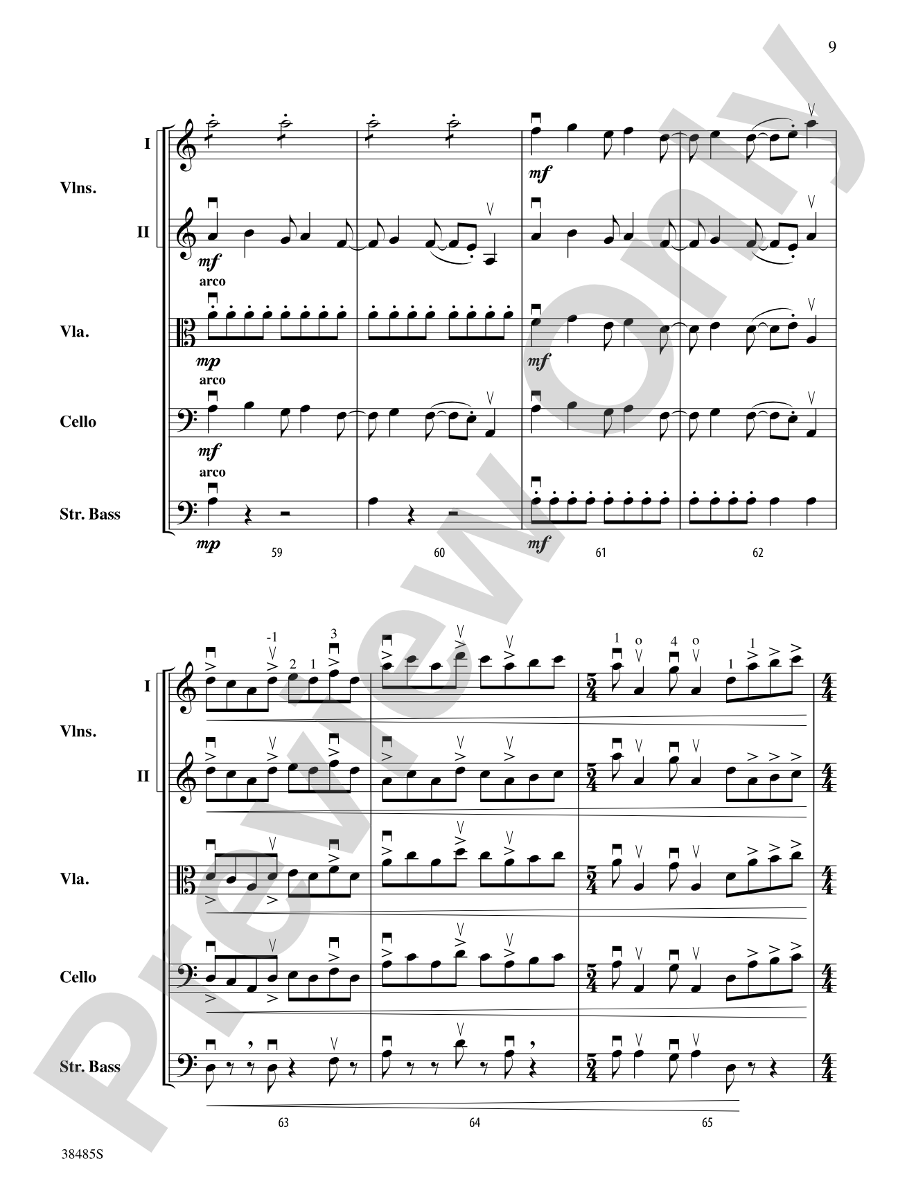 Elasticity: String Orchestra Conductor Score & Parts