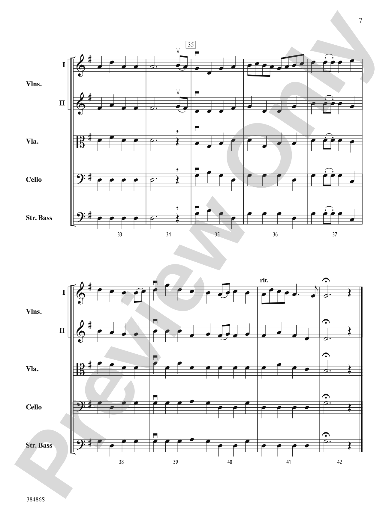 Baroque Fanfare: String Orchestra Conductor Score & Parts