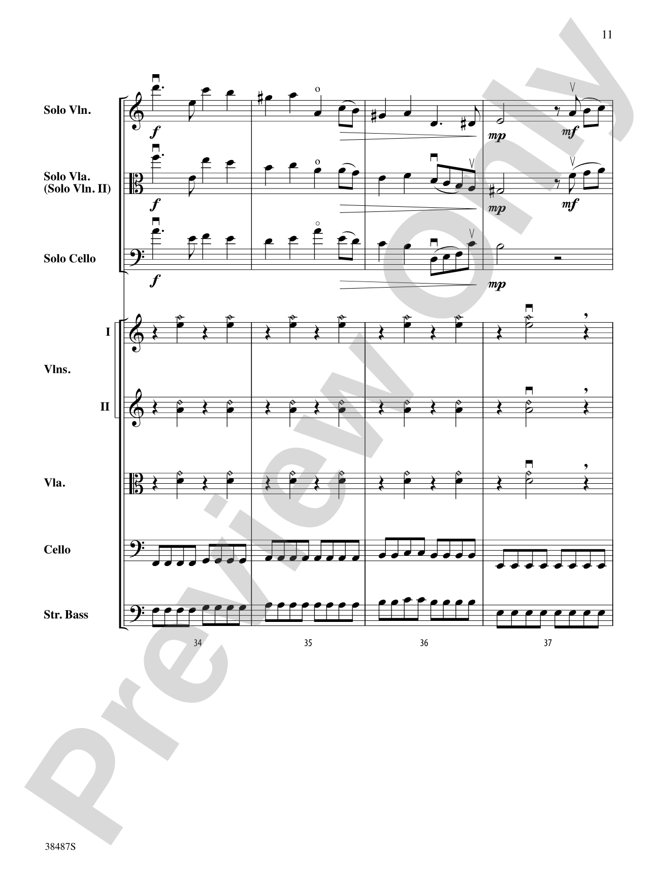 Rondo Concertante: String Orchestra Conductor Score & Parts