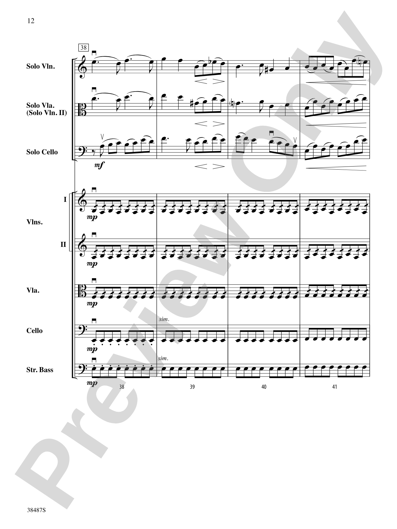 Rondo Concertante: String Orchestra Conductor Score & Parts