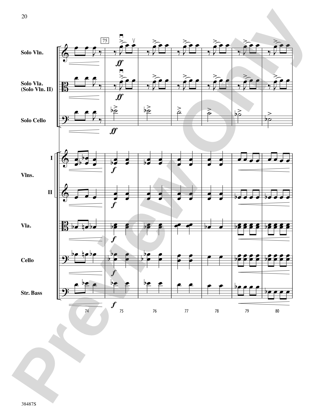 Rondo Concertante: String Orchestra Conductor Score & Parts