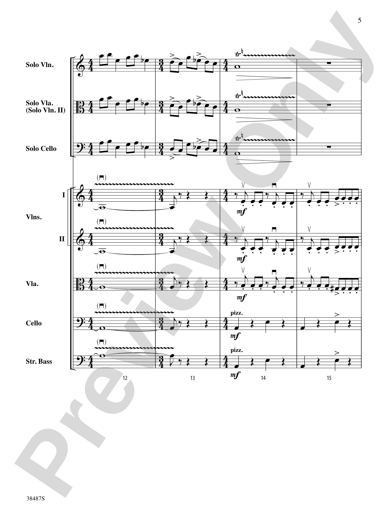 Rondo Concertante: String Orchestra Conductor Score & Parts