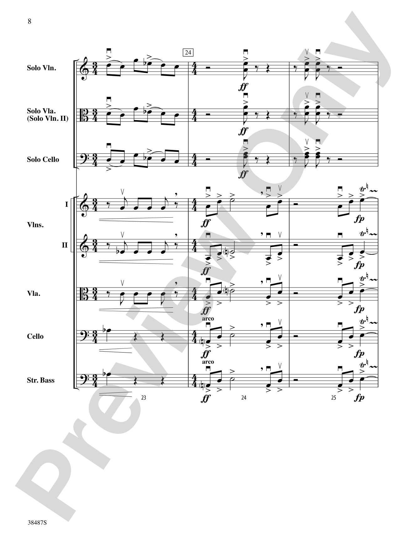 Rondo Concertante: String Orchestra Conductor Score & Parts