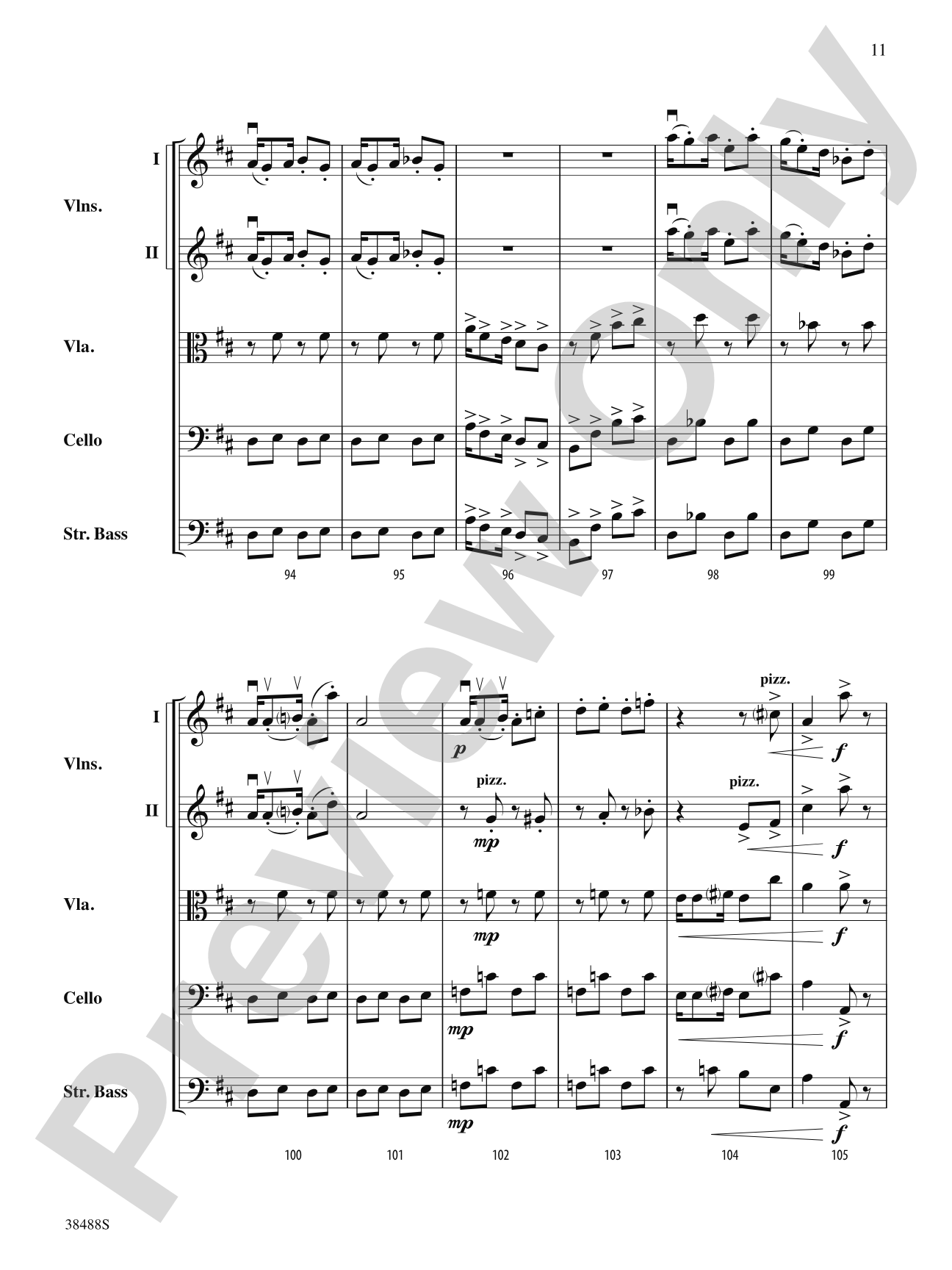 Golliwogg's Cakewalk: String Orchestra Conductor Score & Parts