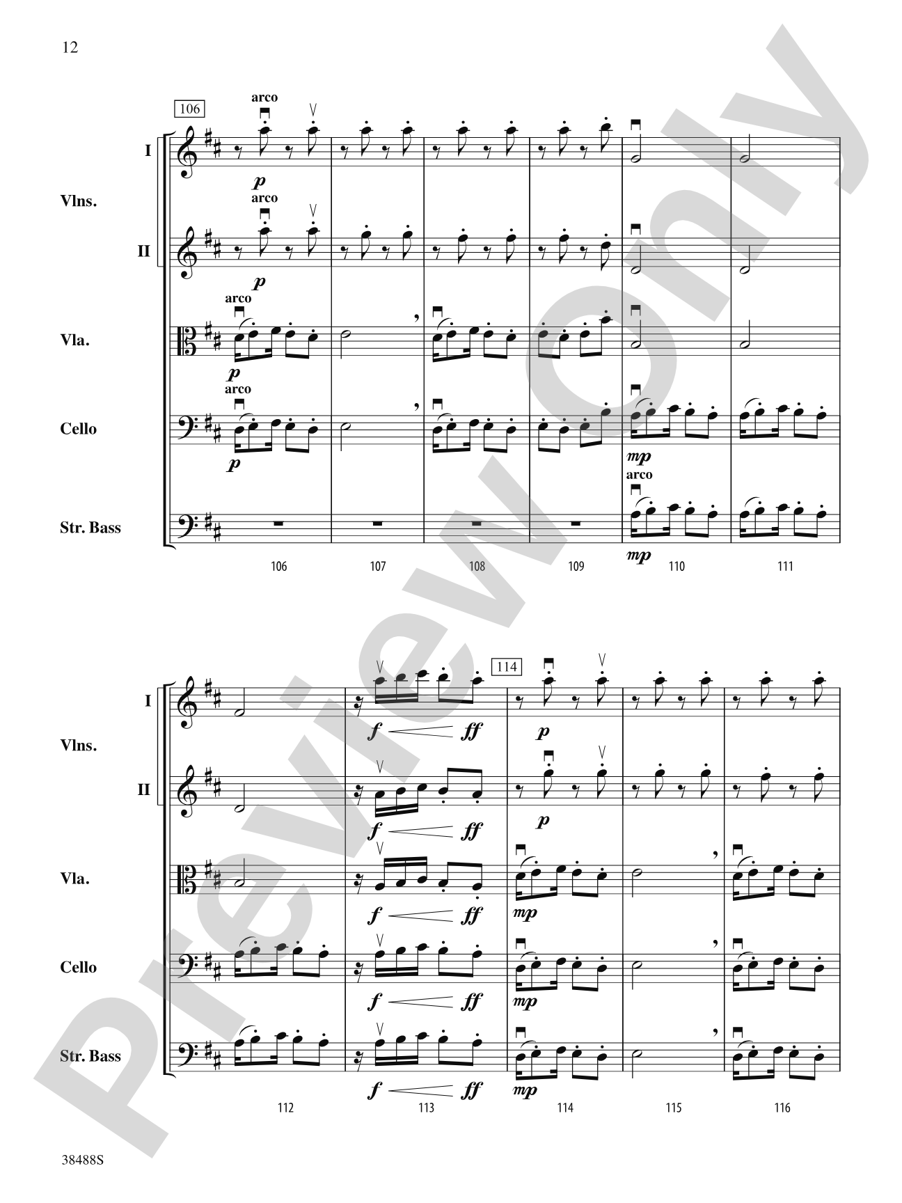 Golliwogg's Cakewalk: String Orchestra Conductor Score & Parts