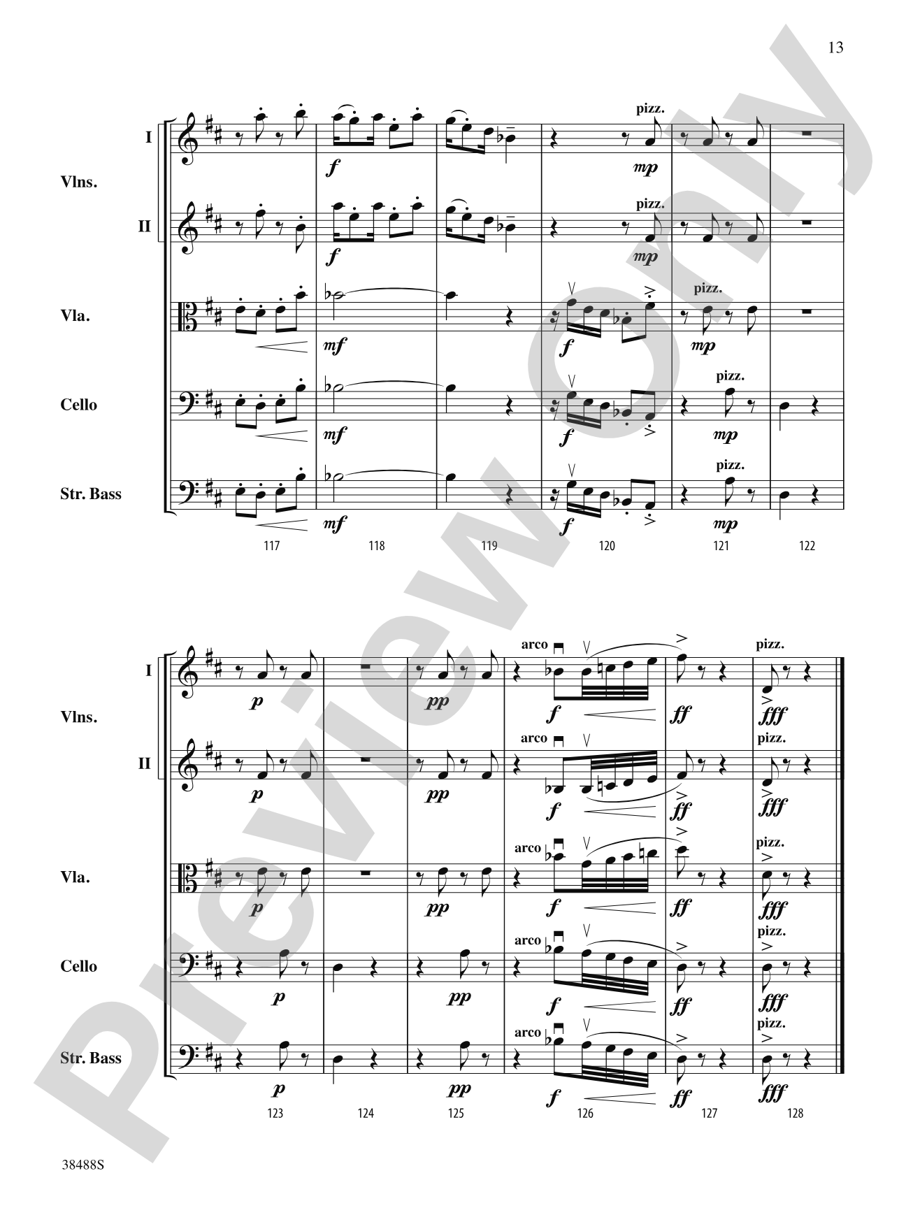 Golliwogg's Cakewalk: String Orchestra Conductor Score & Parts