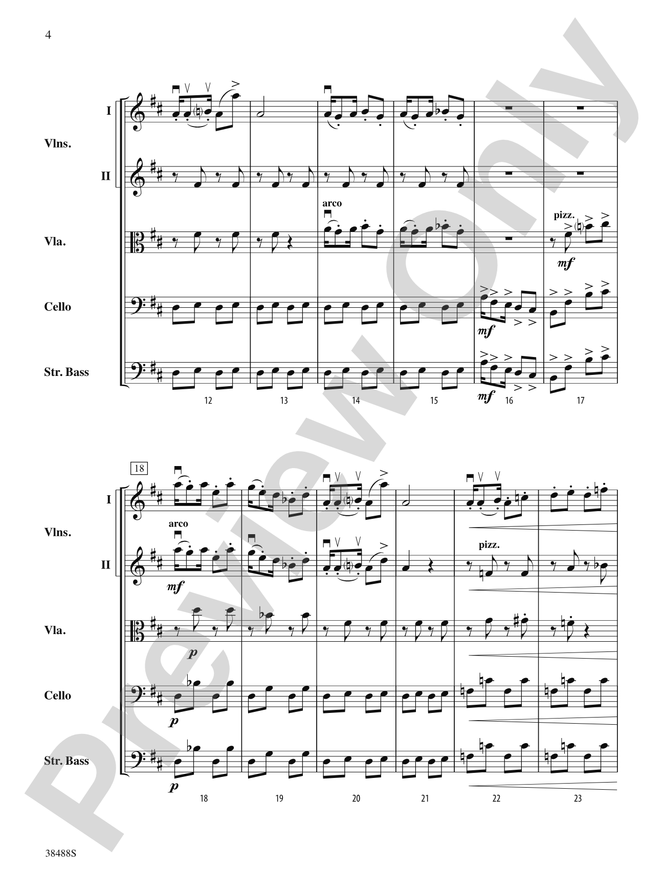 Golliwogg's Cakewalk: String Orchestra Conductor Score & Parts