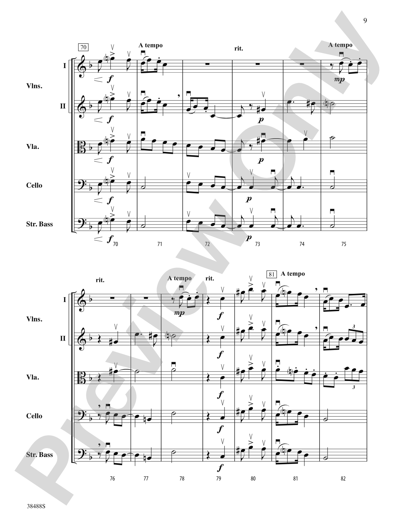 Golliwogg's Cakewalk: String Orchestra Conductor Score & Parts