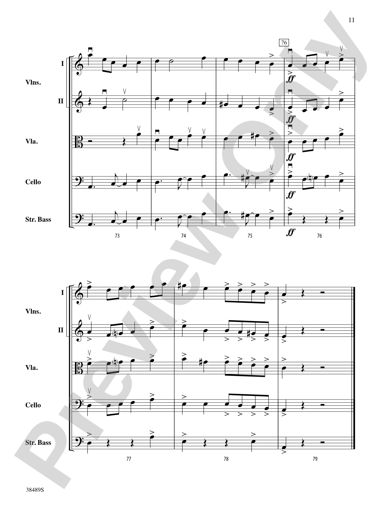 A la Media Noche: String Orchestra Conductor Score & Parts