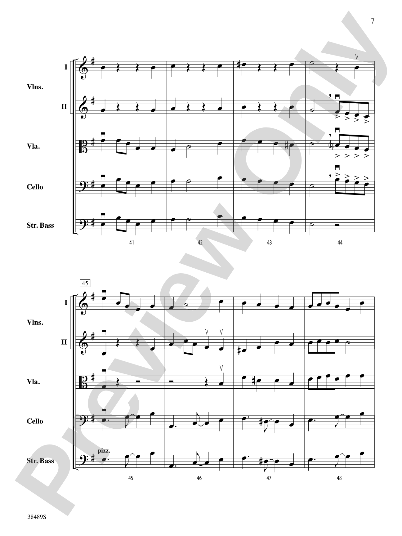 A la Media Noche: String Orchestra Conductor Score & Parts