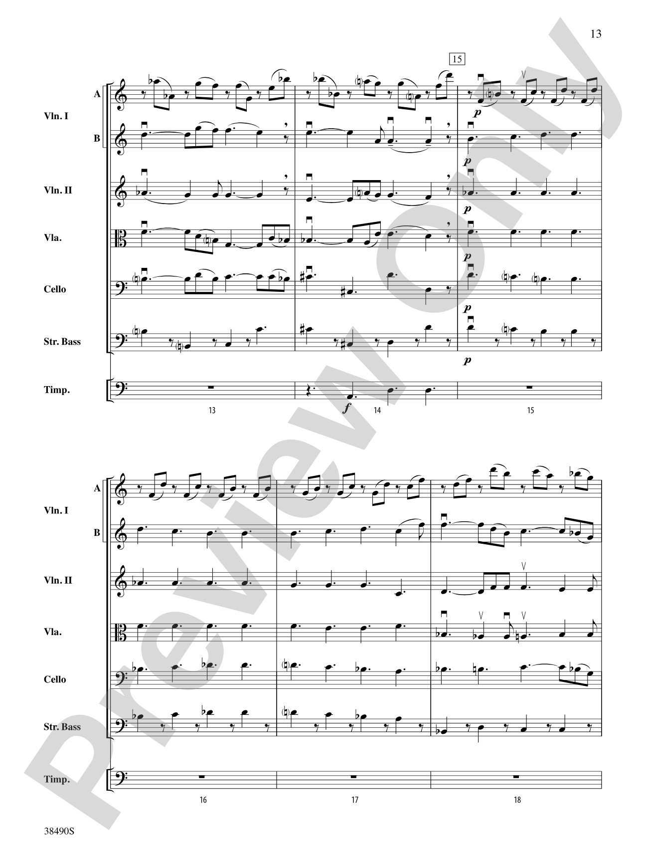Two Selections from Mozart's Requiem Mass: String Orchestra Conductor Score & Parts