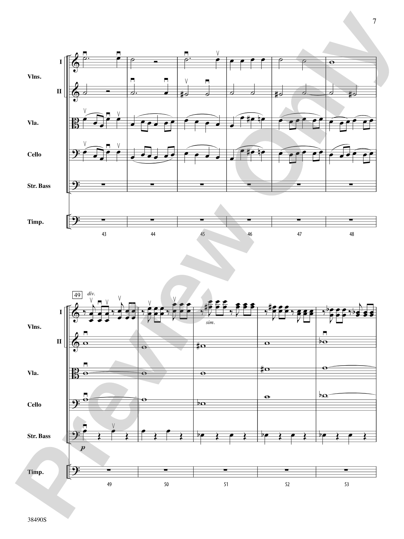 Two Selections from Mozart's Requiem Mass: String Orchestra Conductor Score & Parts