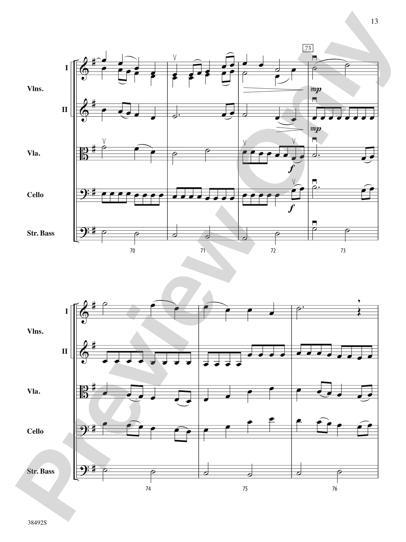 A Song for Adra: String Orchestra Conductor Score & Parts