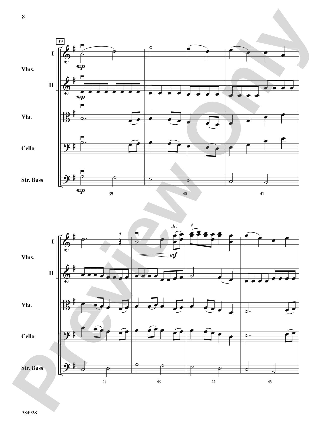 A Song for Adra: String Orchestra Conductor Score & Parts