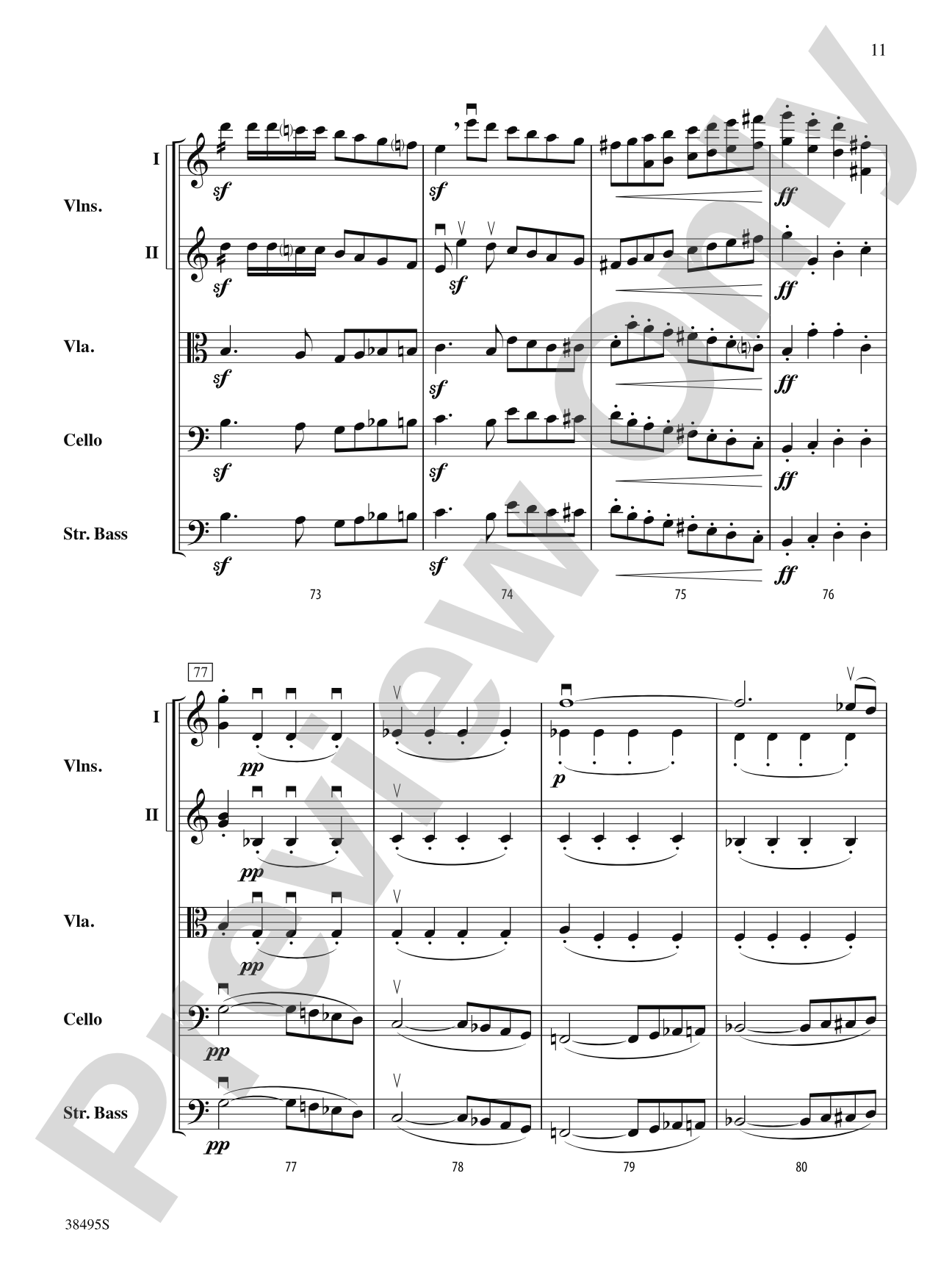 Symphony No. 1: String Orchestra Conductor Score & Parts