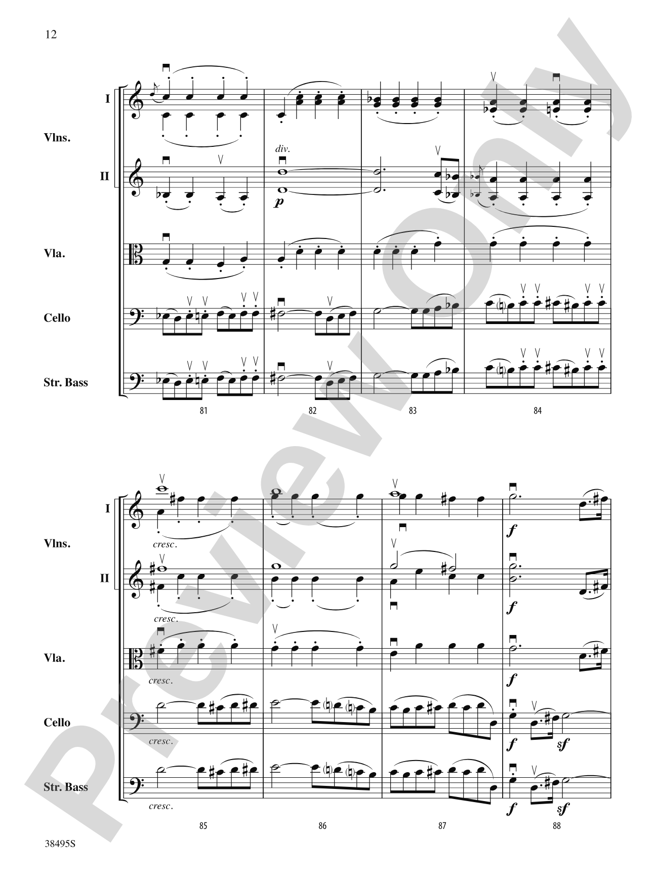 Symphony No. 1: String Orchestra Conductor Score & Parts