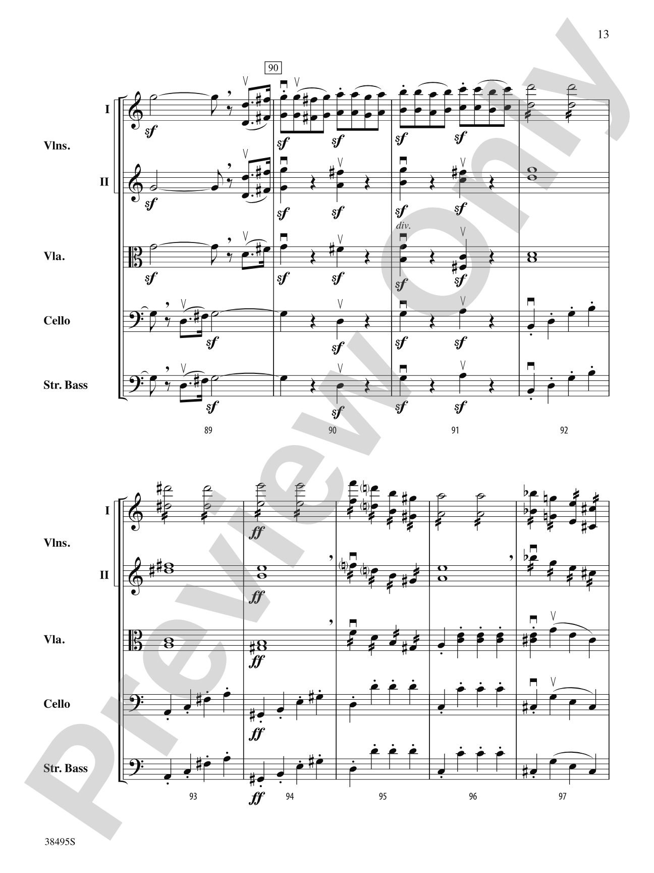 Symphony No. 1: String Orchestra Conductor Score & Parts