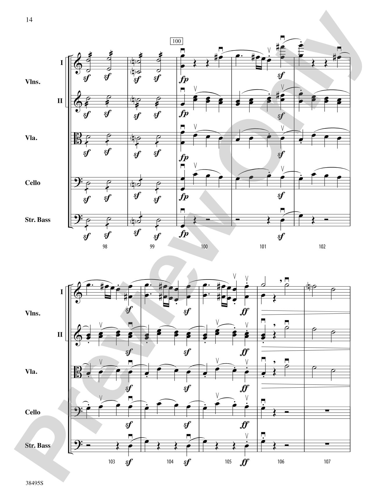 Symphony No. 1: String Orchestra Conductor Score & Parts
