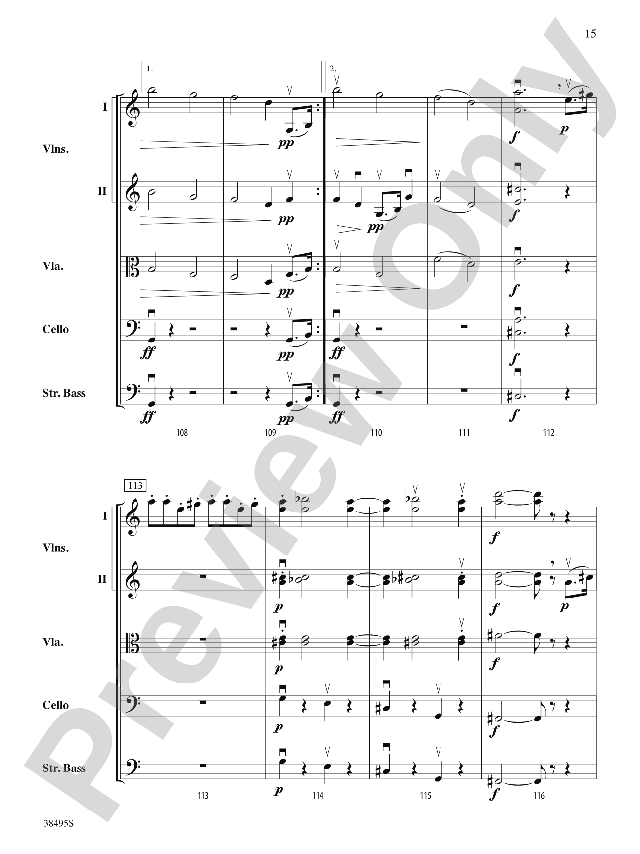 Symphony No. 1: String Orchestra Conductor Score & Parts