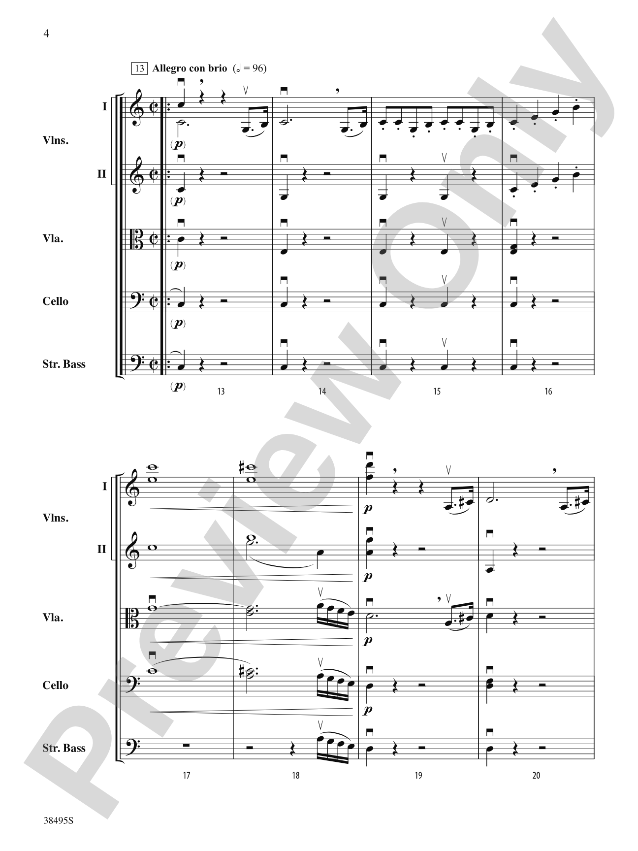 Symphony No. 1: String Orchestra Conductor Score & Parts