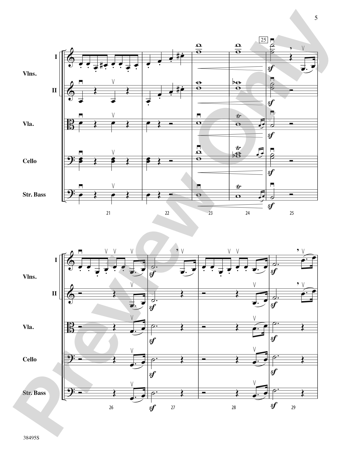 Symphony No. 1: String Orchestra Conductor Score & Parts