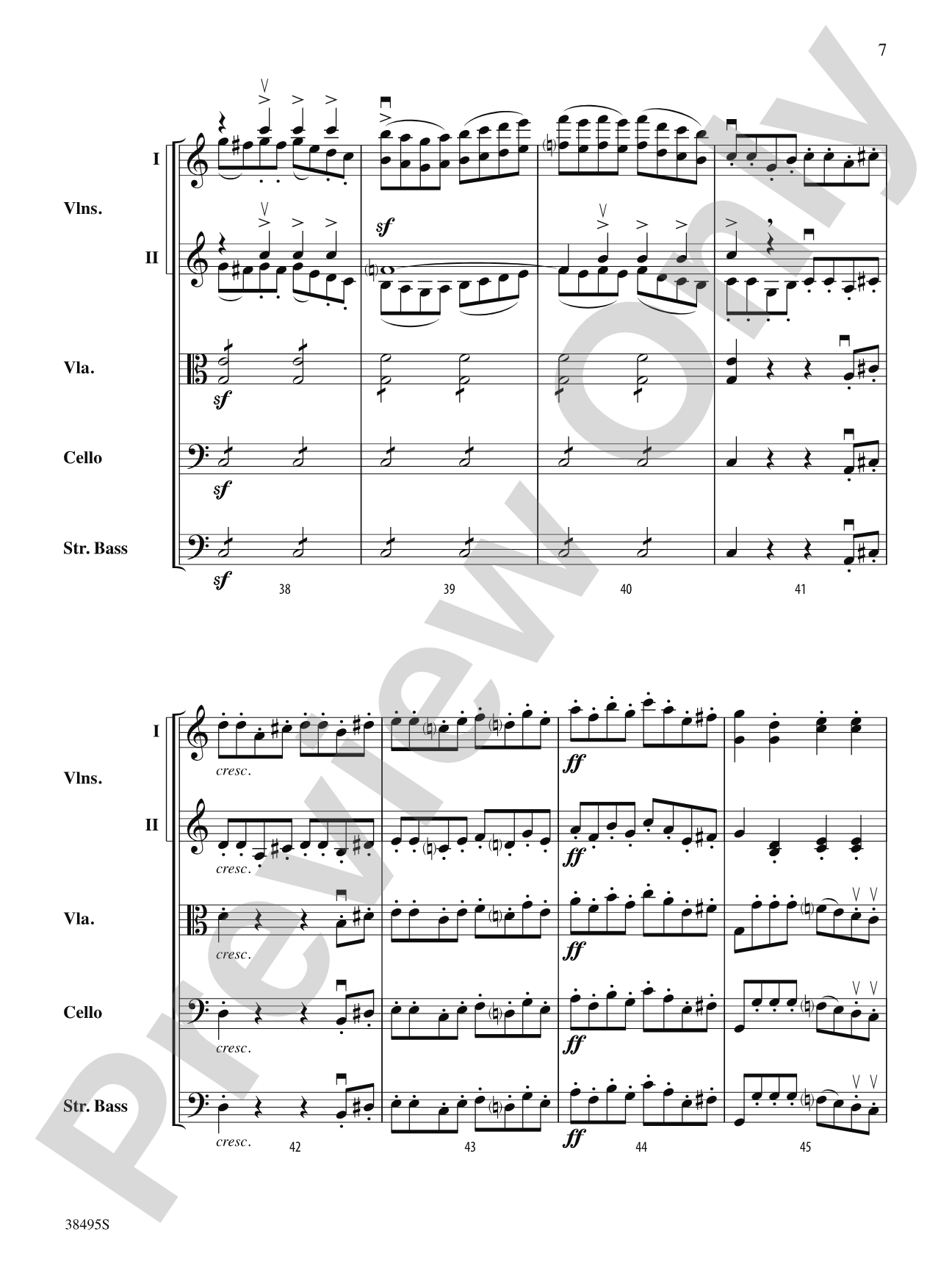 Symphony No. 1: String Orchestra Conductor Score & Parts