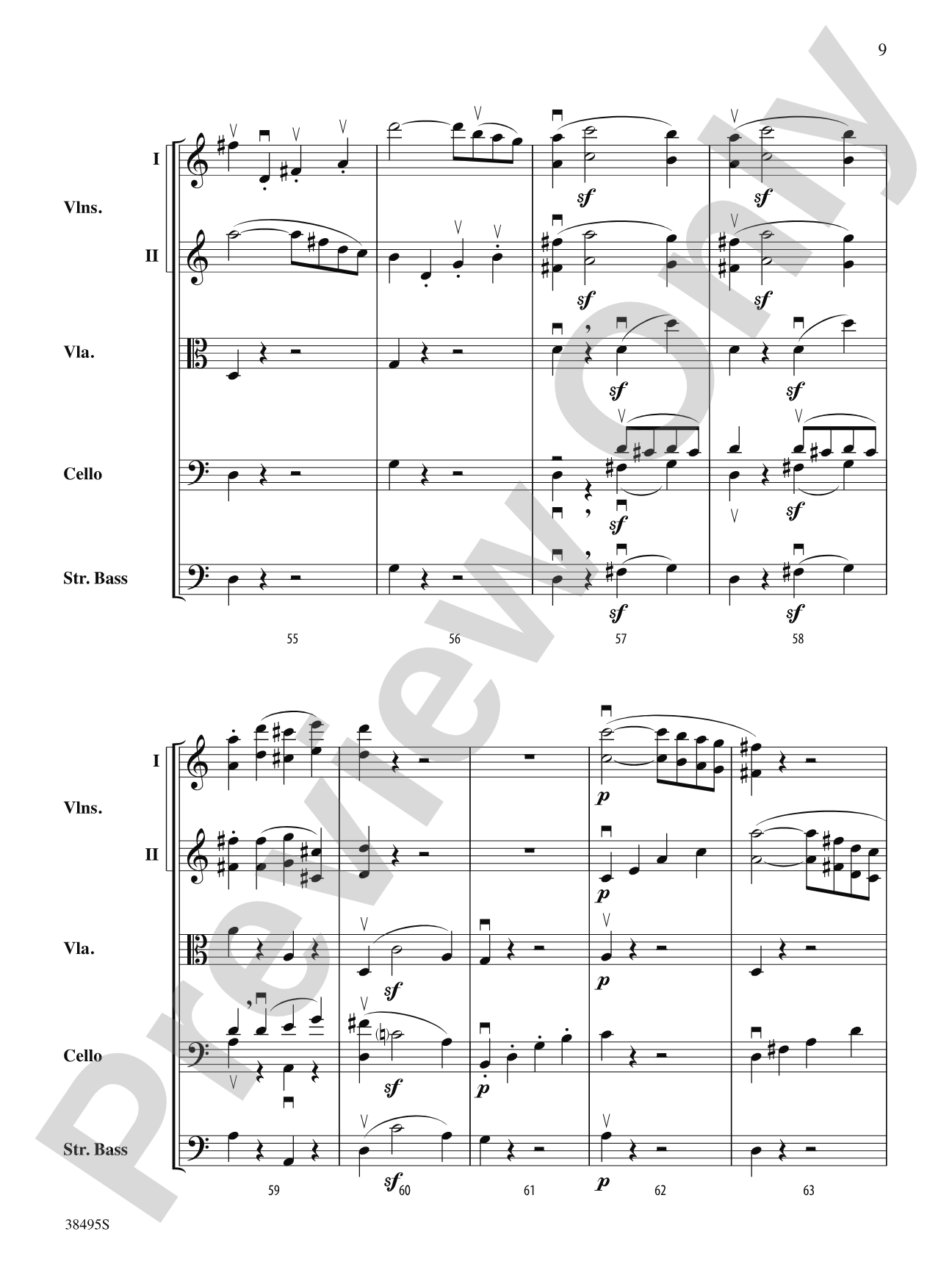 Symphony No. 1: String Orchestra Conductor Score & Parts