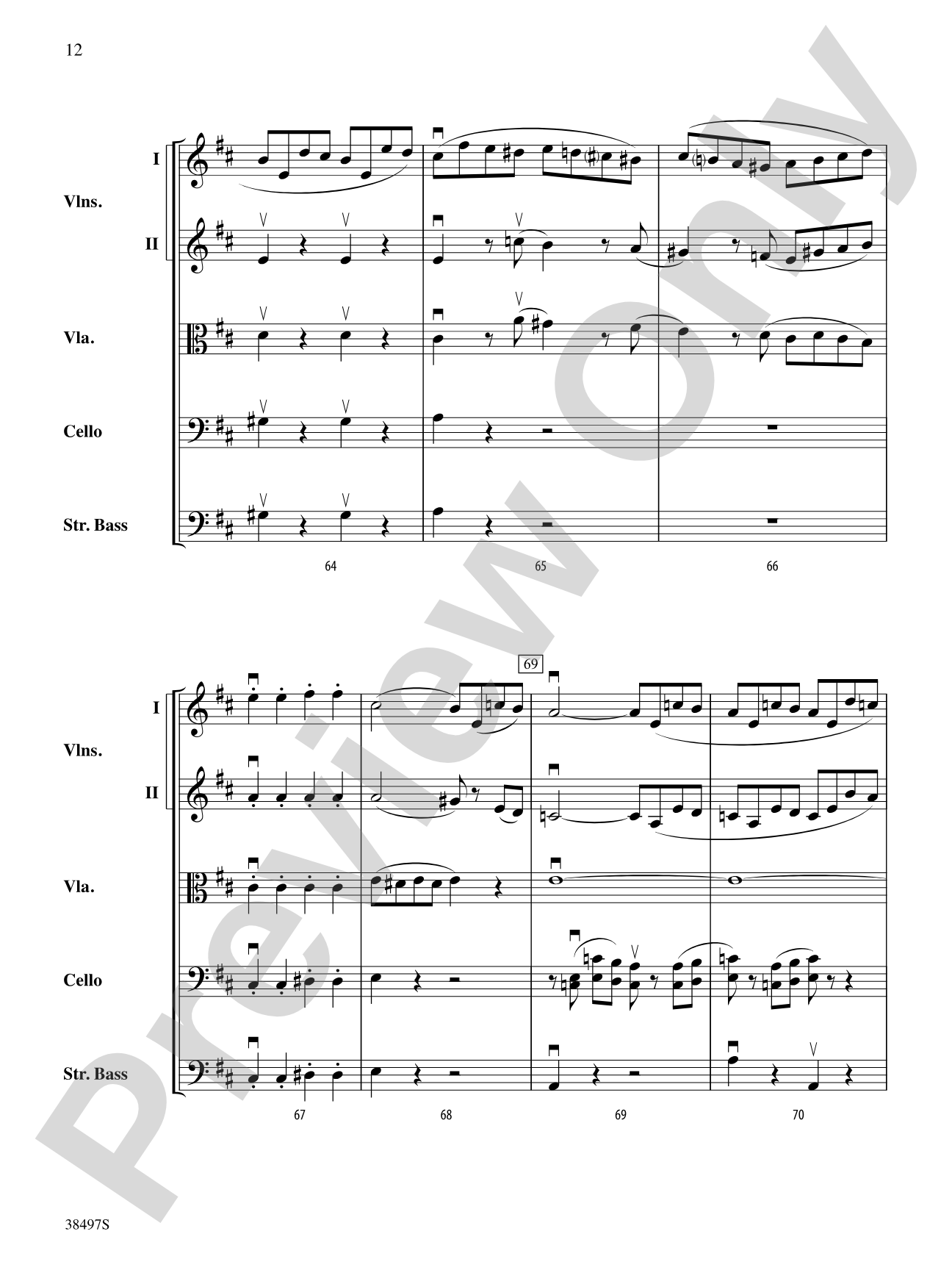 Symphony No. 38: String Orchestra Conductor Score & Parts