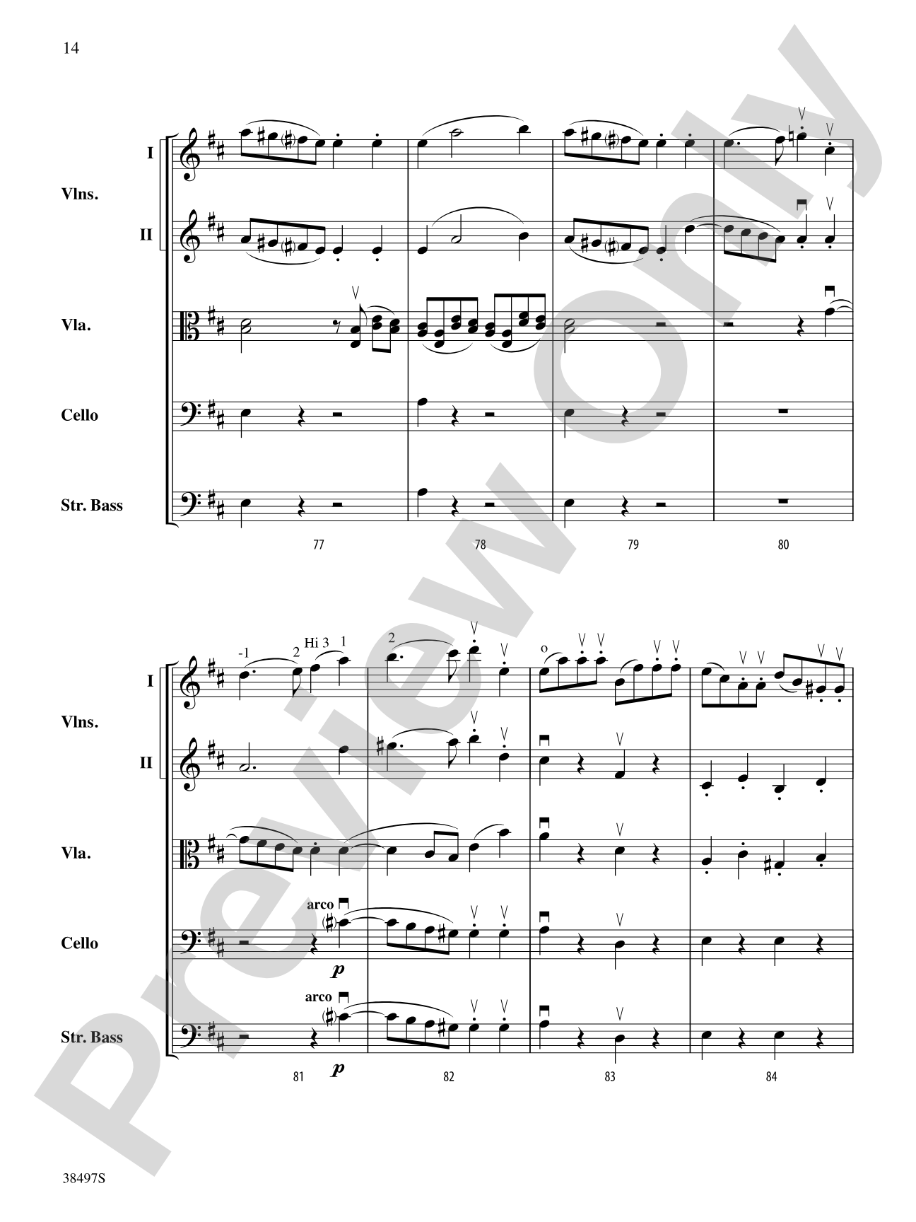 Symphony No. 38: String Orchestra Conductor Score & Parts