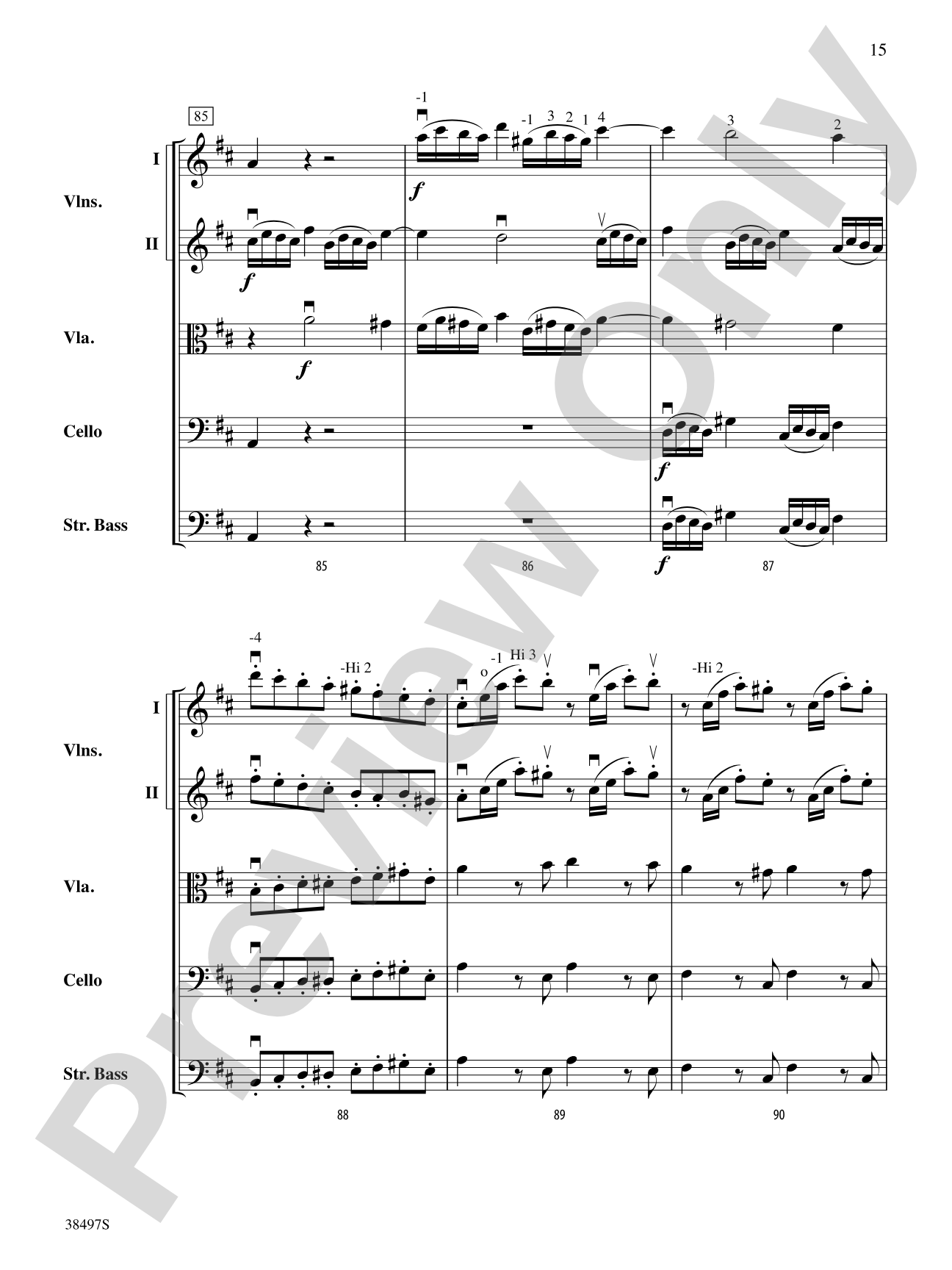Symphony No. 38: String Orchestra Conductor Score & Parts